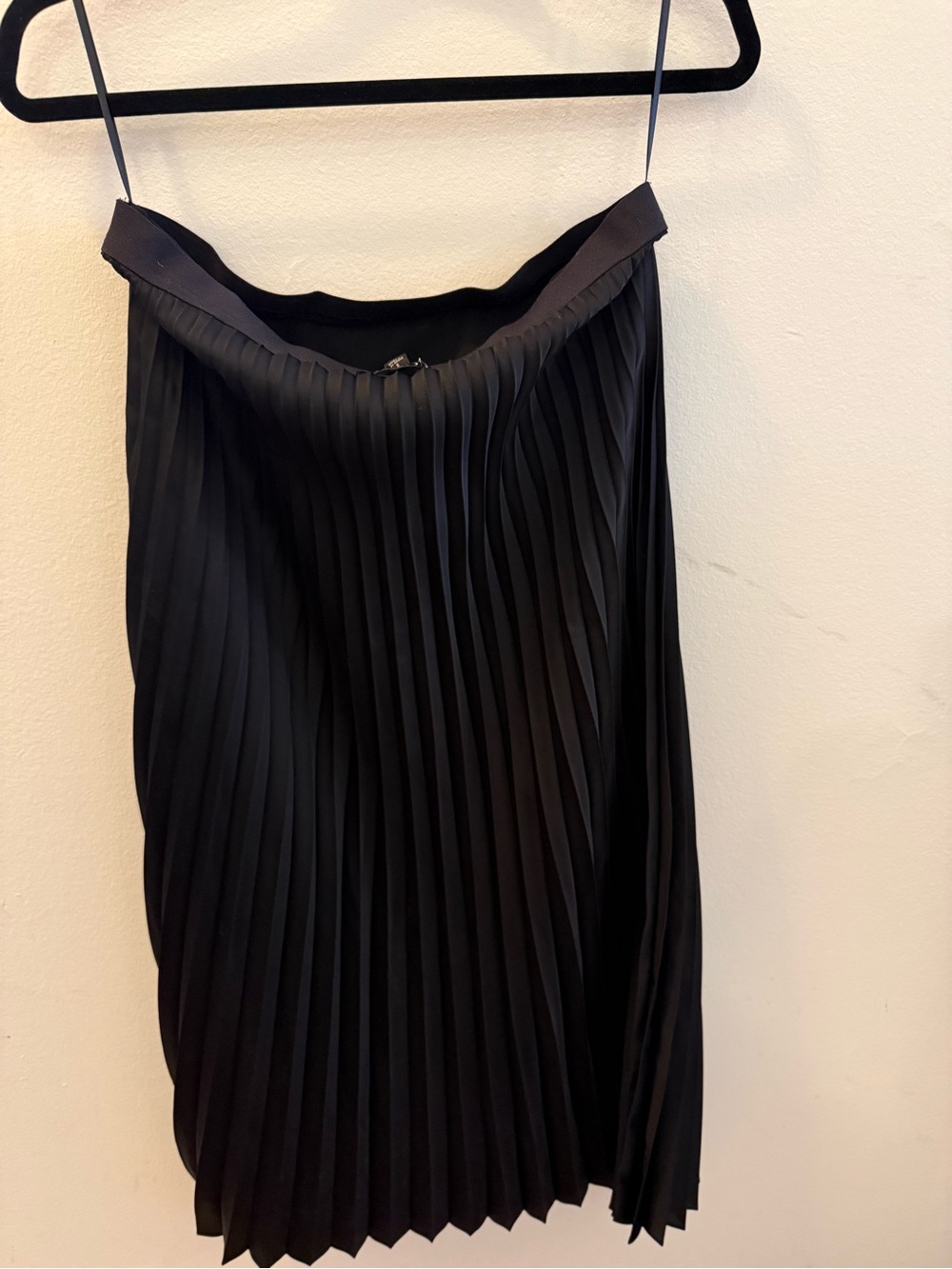 J. Crew Black Pleated Midi Skirt NWT